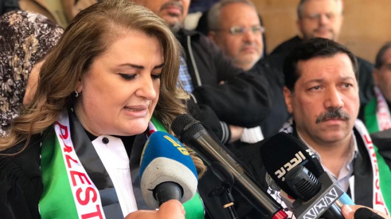 وقفة تضامنية مع فلسطين في نقابة المحامين بطرابلس 
