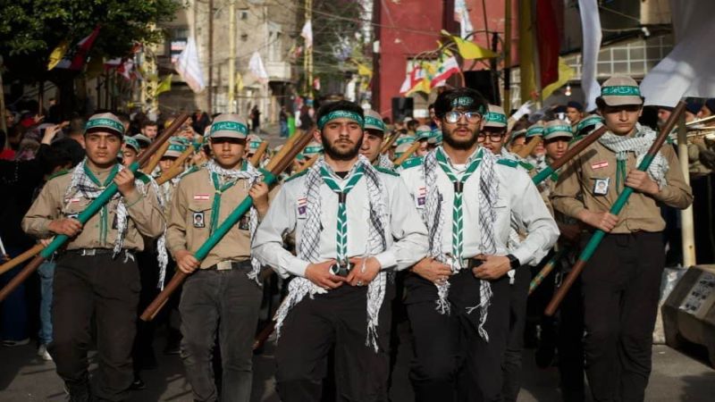 بالصور: استعراض كشفي احتفالًا بعيد التحرير في المصيطبة 