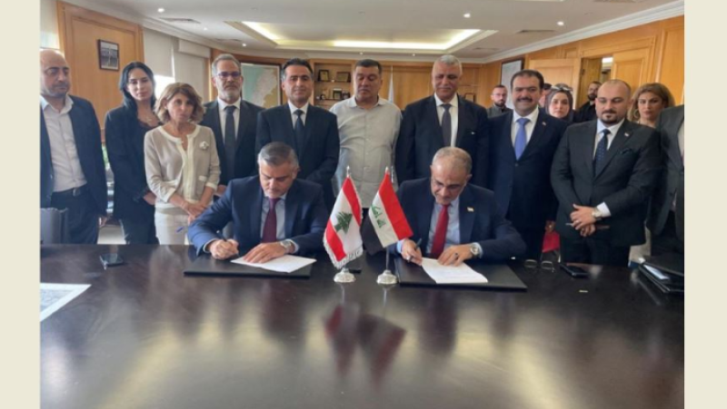 حميّة رعى توقيع مذكّرة تنفيذيّة بين الطيران المدني اللبناني والعراقي 