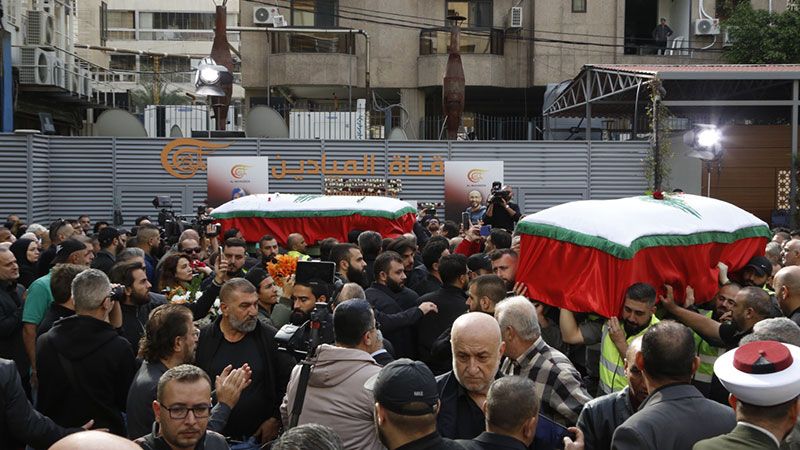 على طريق القدس.. "الميادين" تودع شهيديها فرح عمر وربيع المعماري