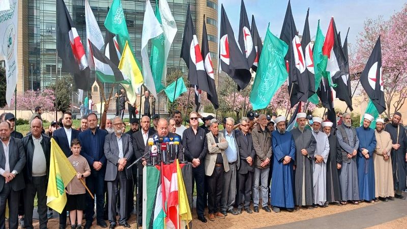 بالصور والفيديو| لقاء شعبي تضامني بمناسبة يوم القدس وسط بيروت