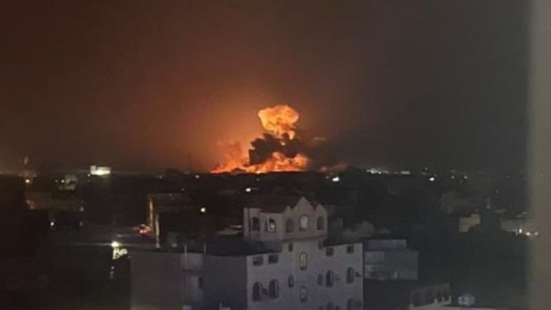 عدوان أميركي على كهلان شرقي مدينة صعدة اليمنية