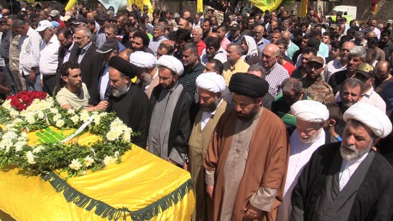 حزب الله وأهالي طاريا يشيّعون الشهيد علي الأكبر حمية&nbsp;