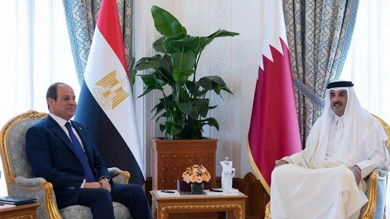 أمير قطر والسيسي يؤكدان: &quot;رفض قاطع&quot; لتهجير الفلسطينيين من غزة