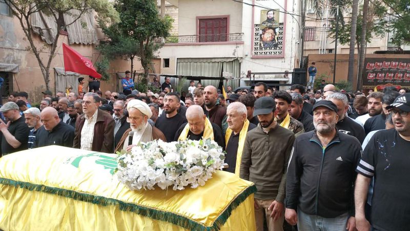 حزب الله شيّع الشهيد السعيد على طريق القدس محمد علي سمير كنعان بمراسم تكريمية في المنشية