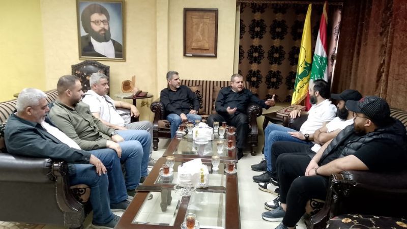 حزب الله في صيدا عرض مع وفد من الحرس القومي العربي الأوضاع العامة 