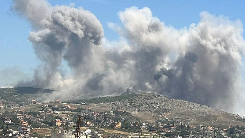 العدو الصهيوني يُنفّذ عدوانًا جويًا واسعًا على النبطية